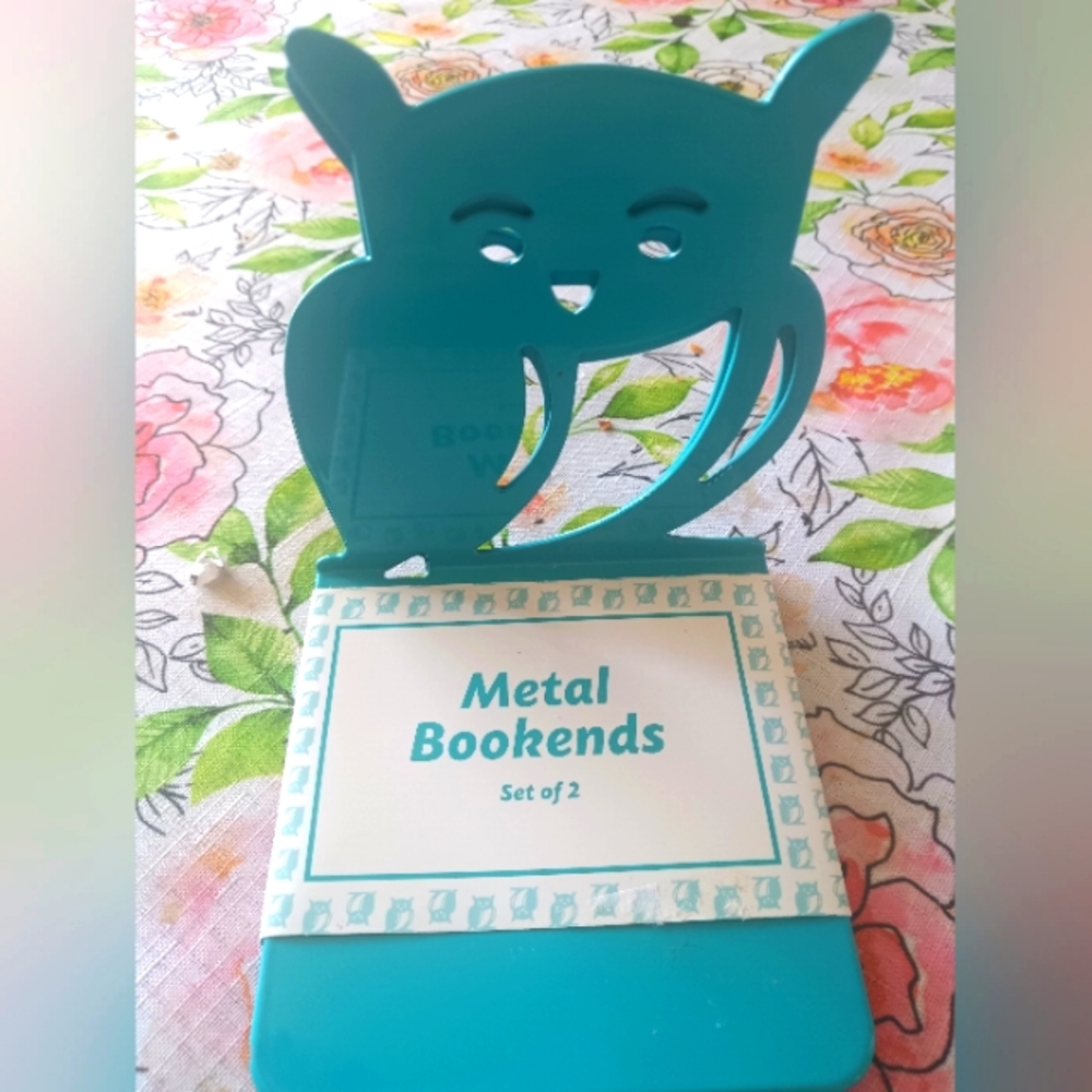 New Barnes and Noble Metal Owl Bookends